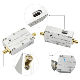50m-6GHz Amplifier 20dB High-Gain Front LNA Low Noise Signal Receiving Amplifier