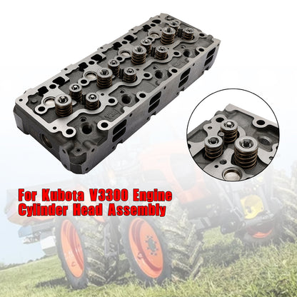 For Kubota V3300 V3300-DI Complete Cylinder Head With Valve Engine 12Valve Generic