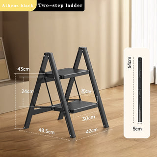 Ultralight Slimline 3 Step Ladder Folding  Stool Step Stool for Home with Non-Slip Feet