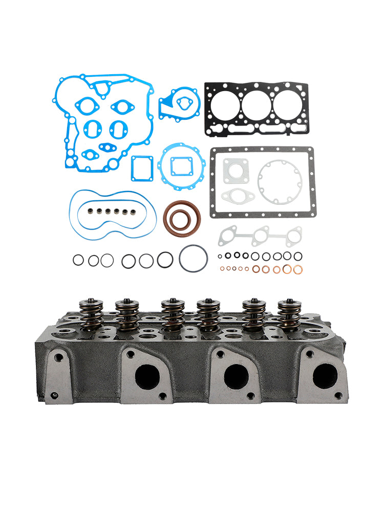 Complete Cylinder Head & Full Gasket Kit Compatible With Kubota D1105 Engine Generic