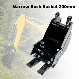 2-Teeth Trenching Bucket For Mini Excavator Attachment Narrow Rock Bucket 200mm