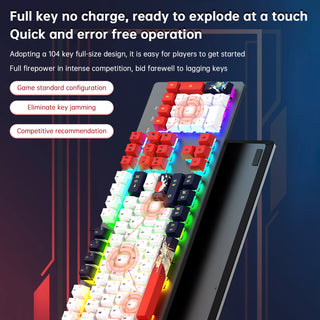 104Key Wired Mechanical Linear Switch Gaming Keyboard Hot-Swappable Customizable