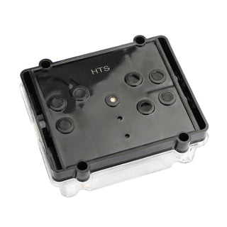 Splitter LED Display 1x0 IN 2x4GA OUT Distribution Block Fuse Holder Heat resistant plastic housing Clear Cover Nickel Plated for Car Audio Marine