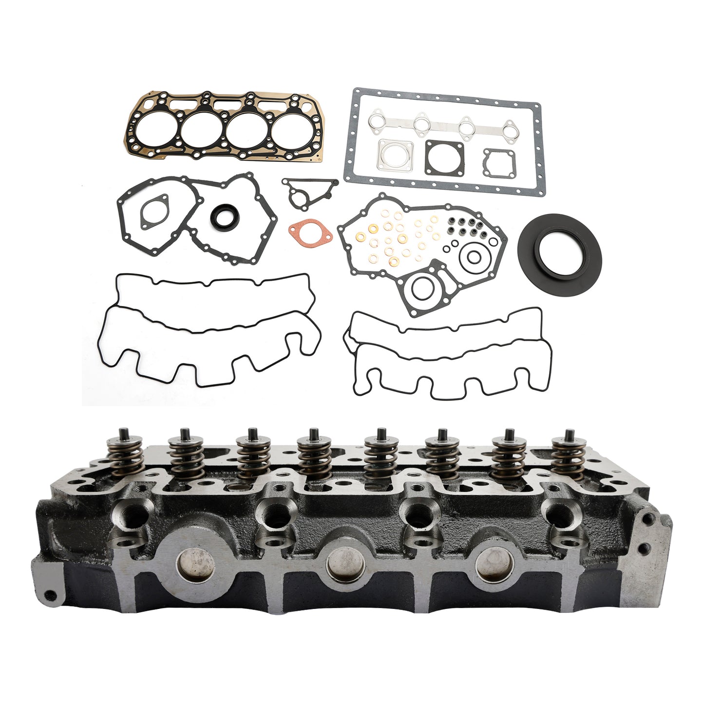 Complete Cylinder Head With Gasket Kit For Caterpillar Skid Steer Loader: 216, 226, 228, 232, 242, 216B, 226B, 232B, 242B, 216B2, 232B2 Generic