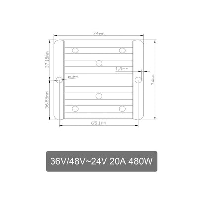 WaterProof 36V/48V to 24V 20A 480W Step Down DC/DC Power Converter Regulator Generic