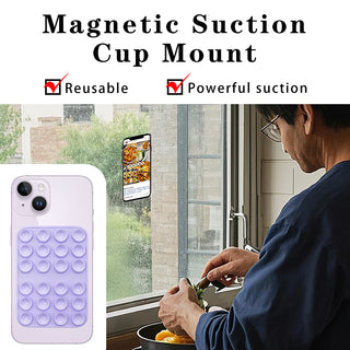 Silicone Suction Phone Case Mount Magnetic Suction Cup Holder for iPhone 17 16