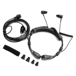K-Head Binaural Telescopic Throat Mic Headset for TK-208 TK-220 TH-D7 TH-F6