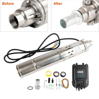 3" Solar borehole pump 48V 750W Deep well solar submersible pump