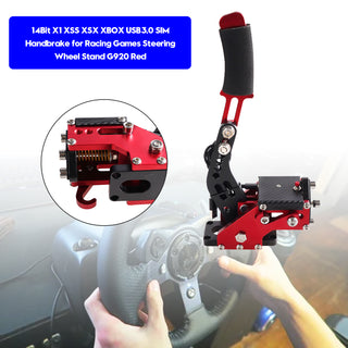 USB3.0 14Bit XSX XBOX Handbrake for Racing Games Steering Wheel Stand G920 Red