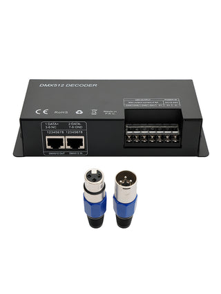 4 Channel DMX 512 Decoder RGBW PWM Dimmer Driver LED Strip Light Controller