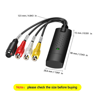 Video Capture Card VCR VHS to Digital DVD Converter Fit for Windows 10 8
