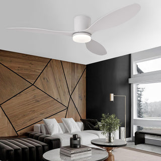 52" 3 Blade Hugger Indoor Ceiling Fan with Lights Remote/App Control Dimmable LED  DC Motor