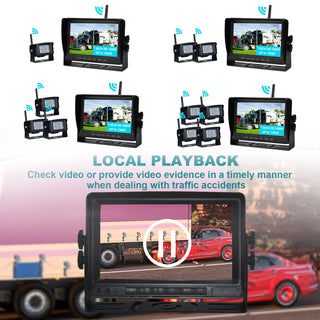 7 inch Display Wireless AHD 1080P Rear View Backup Camera Kit for Truck Trailer