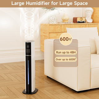 2.4gal/9L Bedroom Silent Humidifier Suitable for Large Room, 3-Speed Ultrasonic Cool Mist Humidifier, Purification and filtration function, Built-in UV lamp