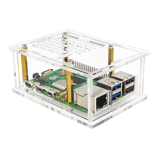 Raspberry Pi 5 PCI-E to M.2 Adapter Board Acrylic Box Adapter Case With Radiator