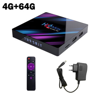 64G Android H96MAX 10.0 TV Box RK3318 Quad Core 64bit 2.4G/5.8G Wifi BT 4.0 4K HD Media Player