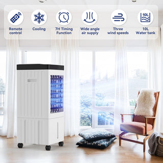 3-IN-1 Portable Evaporative Air Cooler Conditioner w/ Remote Control Fan & Humidifier