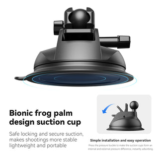 Suction Cup Bracket Strong Suction 360° adjustable For Dji Gopro13/Insta 360 Go3
