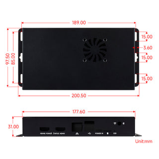 Raspberry Pi CM5 IO Expansion Board Enclosure Metal Heat Dissipation Enclosure