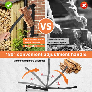 Wall Mount Firewood  Kindling Splitter  Wood Cutting Tool for Home