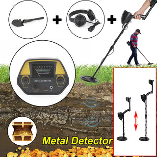 Shovel + Headphone + Metal Detector Deep Sensitive Hunter 3 in 1 Kit