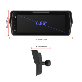6.86-inch PND Dual Recording Wireless CarPlay Android Auto for Motorcycles