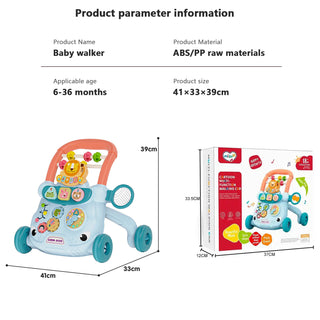 Baby Walker Sit and Stand Push Learning Toys Speed Adjustable Musical Activity Center with water tank for 6 Month and up