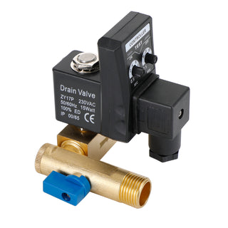 AC 220V 1/2" Automatic Electronic Timed Air Compressor Auto Drain Valve
