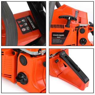 20" Gasoline Chainsaw – Engine 2 Cycl 52 Cc, 2 KW- Sawing Cutting Pruning and Trimming Wood