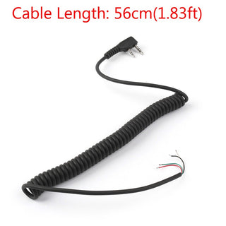 Line pin 4 Wire Cable 2 Speaker Mic for Baofeng UV5R Kenwood TK370