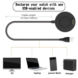 USB Charging Dock Cable + Anti-dust Cap Fit for Garmin Fenix 5 5S 5X 6X 6S Plus