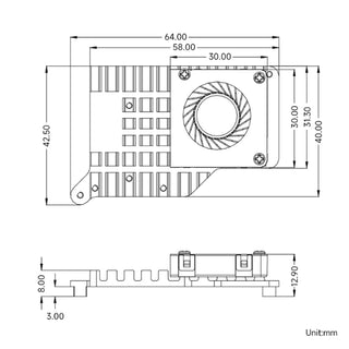 Raspberry Pi 5/5B PCIe to M.2 Adapter Board Radiator Fan Nvme Hard Disk Protocol