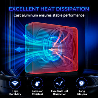 1200W Car Subwoofer 10" 12V Slim Under Seat Powered Car Subwoofer APP Control