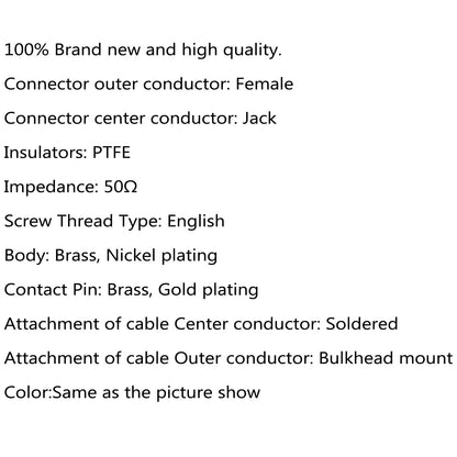 10Pcs Connector BNC Female Jack Bulkhead Solder Panel Mount Straight Generic