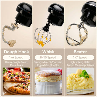 5.5Qt Stand Mixer 3-In-1 Kitchen Mixer with Flat Beater Balloon Whisk Electric dough mixers are suitable for home use. Dough Hook