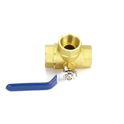 1" 3 Way Ball Valve Female L Port Vinly Insulation Handle 600 WOG DN25 Generic