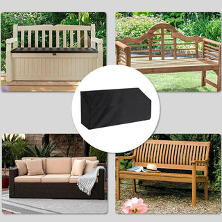 Black Waterproof Heavy Duty Garden Couch Outdoor 2/3/4 Seater Bench Seat Cover