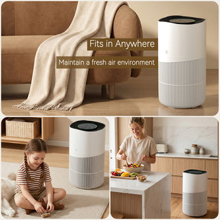 Removing formaldehyde and PM2.5 With app control Smart negative ion air purifier for pets and home use