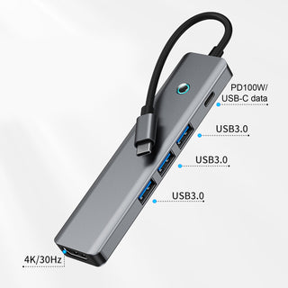 5 in 1 TYPE-C USB3.0 HDMI PD100W Interface Hub Adapter Dock for MacBook Pro 15