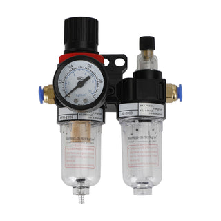 1/4" Air Pressure Regulator Compressor Oil/Water Separator Filter With Connector