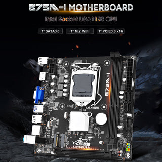 B75M-I LGA 1155 Mini-ITX Motherboard with M.2 NVMe/NGFF Slot, DDR3, SATA 3.0, USB 3.0, HDMI
