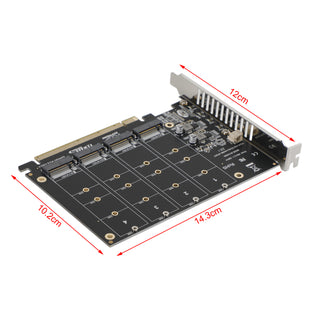 PCI-E 4 Disk Expansion Card M.2 NVME X16 Adapter Expension Card 2230 2242 2260
