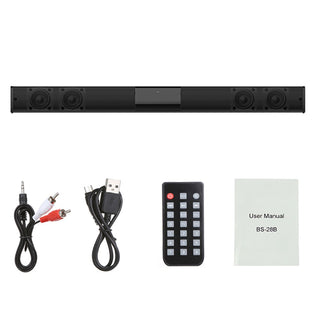 Wireless Surround Sound Bar 4 Speaker System BT Subwoofer TV Home Theater Remote