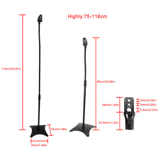 Universal Surround Sound Adjustable Height Speaker Stand Speaker Bracket 2PCS