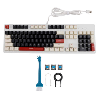 104-Key Wired Mechanical Linear Switch Gaming Keyboard Blue Switch Customizable