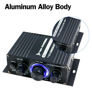 2*200W Hi-Fi Auto Stereo 12V Car Audio Amplifier MP3 Radio Booster LED Design