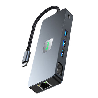 11 in 1 TYPE-CtoRJ45 Gigabit USB3.2 HDMI DP+SD/TF 3.5mm Audio VGA PD100W MacBook