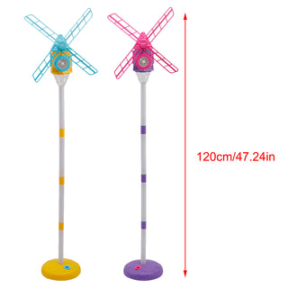 Windmill Bubble Machine Standing Bubble Blower With Light Outdoor Kid Toy Party