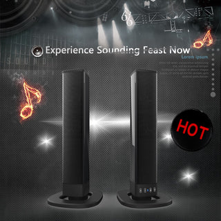 Portable Surround Sound Bar Bluetooth 2 Speaker in 1 Subwoofer TV Home Theater