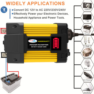 4000W Car Power Sine Wave Inverter w LED Display DC 12V To AC 220V Inverter